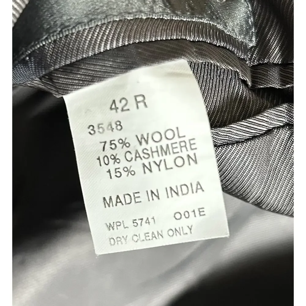 Oscar de la Renta Blazer Wool Cashmere Suit Jacket Mens 42 R‎ Gray